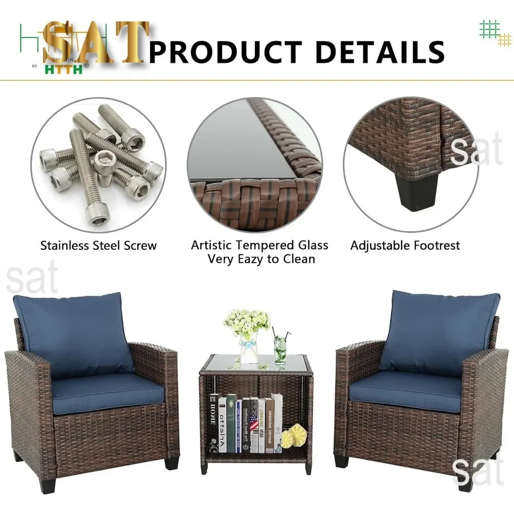 #For 3 Pieces Patio Furniture Sets with Storage Table and Chairs, Outdoor Patio Furniture Sets&