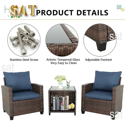 #For 3 Pieces Patio Furniture Sets with Storage Table and Chairs, Outdoor Patio Furniture Sets&