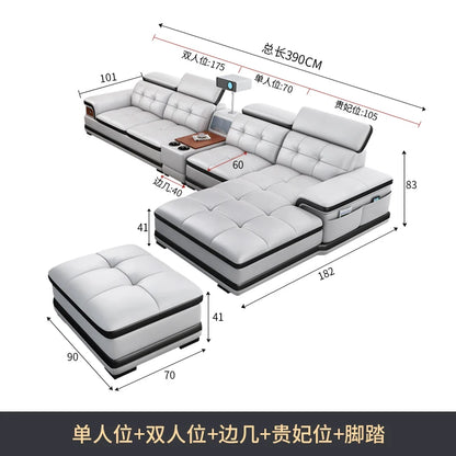 Modern Minimalist Sofa Electric Massage Chiar Floor Multifunctional Corner Sofa Lounges Relaxing Living Room Couch Furniture