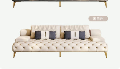 Italian Genuine Leather Sofas Sectional Modern Luxry Designer Loveseat Sofa 3 Piece Set Woonkamerbanken Living Room Furniture