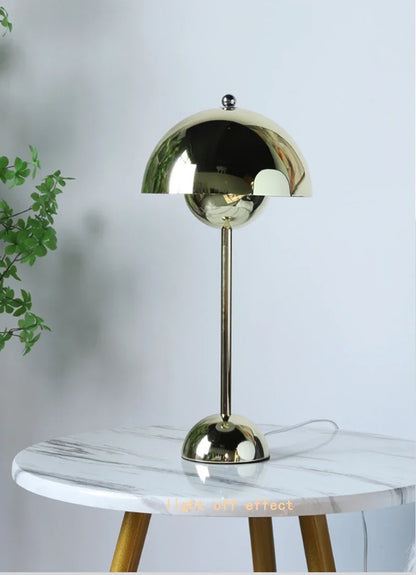 Nordic modern minimalist bedroom bedside lamp creative  flower bud cream style small table