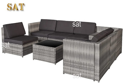 Hot SalesFactory Price Wicker Rattan Indoor/Outdoor Furniture Garden Sofa Set 8 PCS Wholesale Suppliers