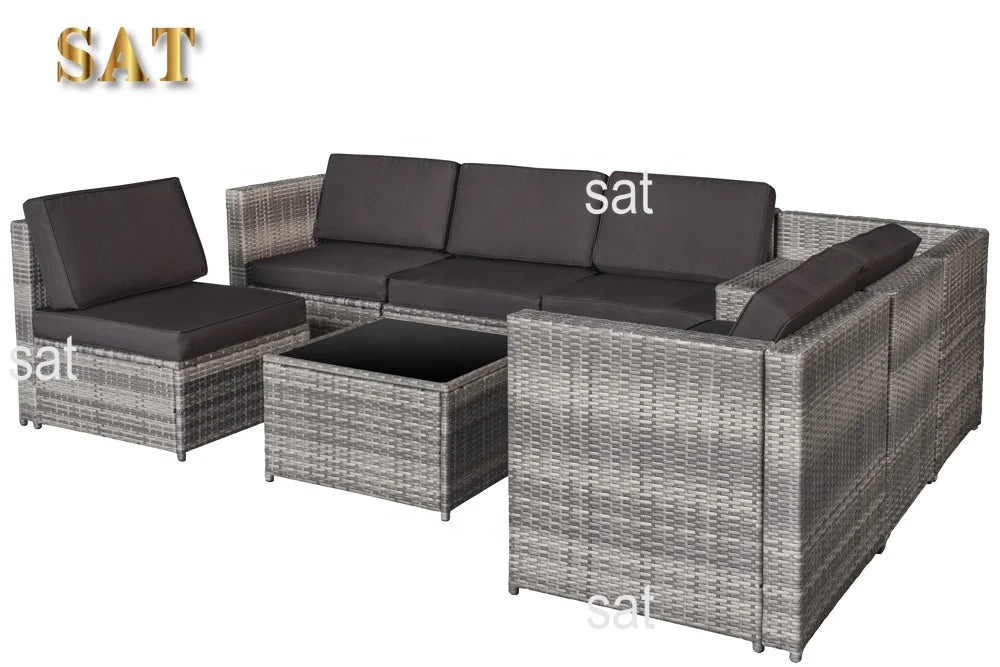 Hot SalesFactory Price Wicker Rattan Indoor/Outdoor Furniture Garden Sofa Set 8 PCS Wholesale Suppliers