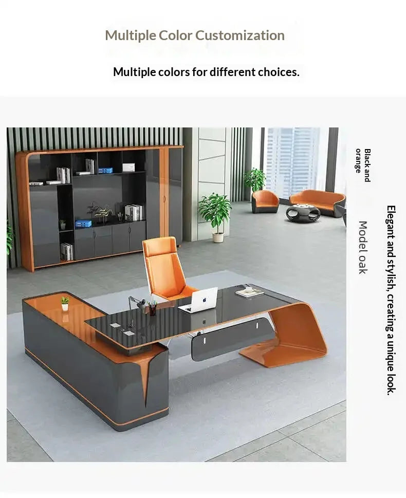 Executive Light Luxury Office Desk in Stock Designer Storage Organizer Computer Desks L Shaped Quality Escritorio Furniture