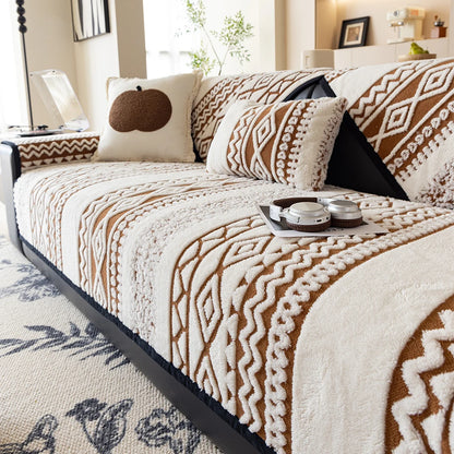 Protector Couch Cover for Sofa for Winter Fur-covered sofa cushion Pet Friendly Anti-slip Sofa Covers for living room