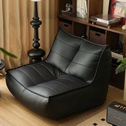 Living Room Balcony Single Sofa Bedroom Tatami Cat's Paw Leather Sofa Chair Leisure Chair Recliner Corner Sofa for Living Room
