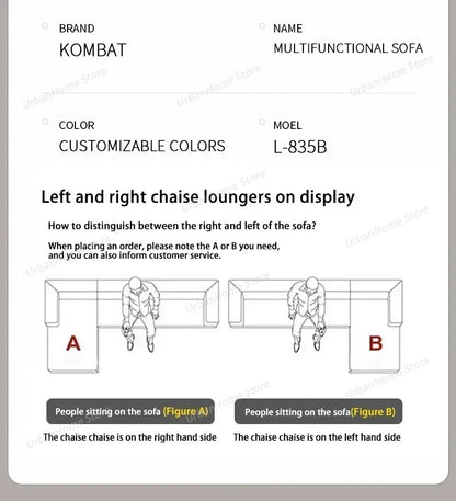 L-shaped Living Room Sofa Leather Electric Recliner Sofa Multi-functional Sofa Bed Folding Small Furniture with Storage Space