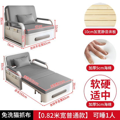 Sofa bed folding dual-purpose small apartment 2024 Internet celebrity new living room 1.2 multi-function single and double retra