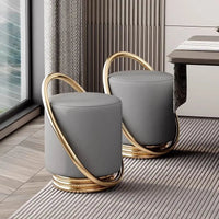 Dressing Table, Stool, Home Living Room Coffee Table, Simple Bedroom Makeup Sofa, Nordic Modern Light Luxury Round Dressing