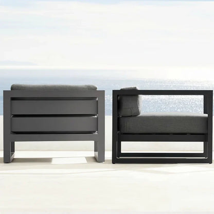 Nordic outdoor leisure sofa villa balcony wrought iron sunscreen  coffee table restaurant hotel open-air negotiation