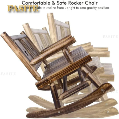 Wooden Double Outdoor Terrace Rocking Chair, Outdoor Rocking Chair, Original Wooden Porch Stool