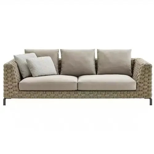 Outdoor rattan sofa combination villa courtyard garden furniture homestay outdoor restaurant lounge chair