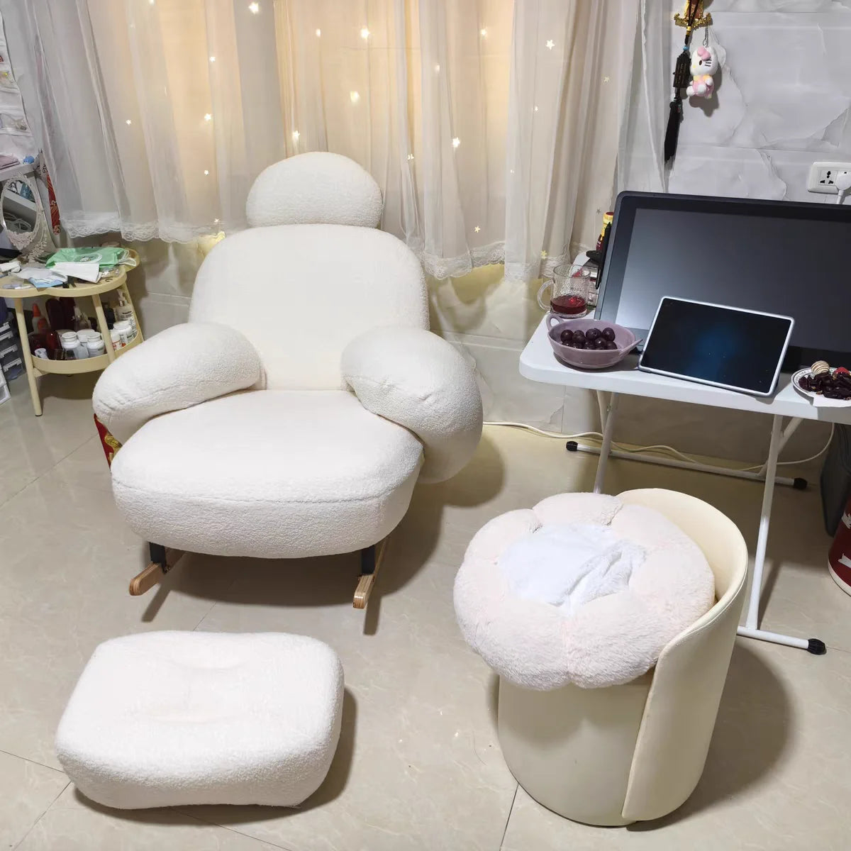 Single Recliner Rocking Chair Living Room Furniture Arm Chaise Leisure Lounge Chair Living Room Modern Leisure Sofa Chairs