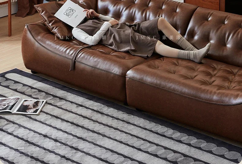 The original bean bag sofa, American retro style, oil wax leather, large sitting, deep, second-hand, first-hand leather, cowhide