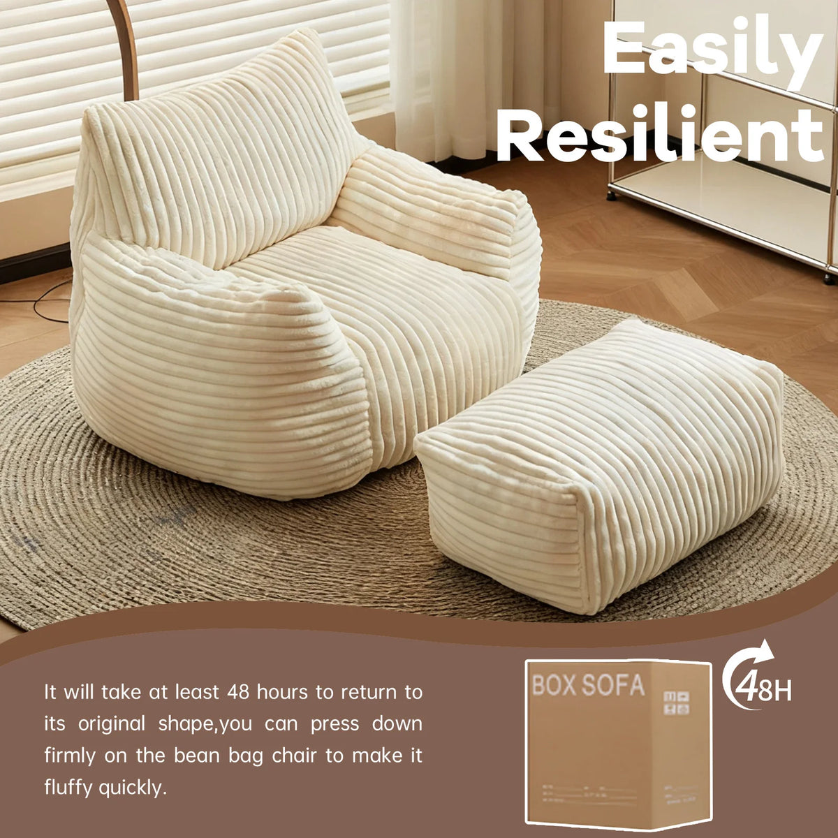 Modern Living Room Sofa, Couch for Home (HZ55PMJT-Beige)