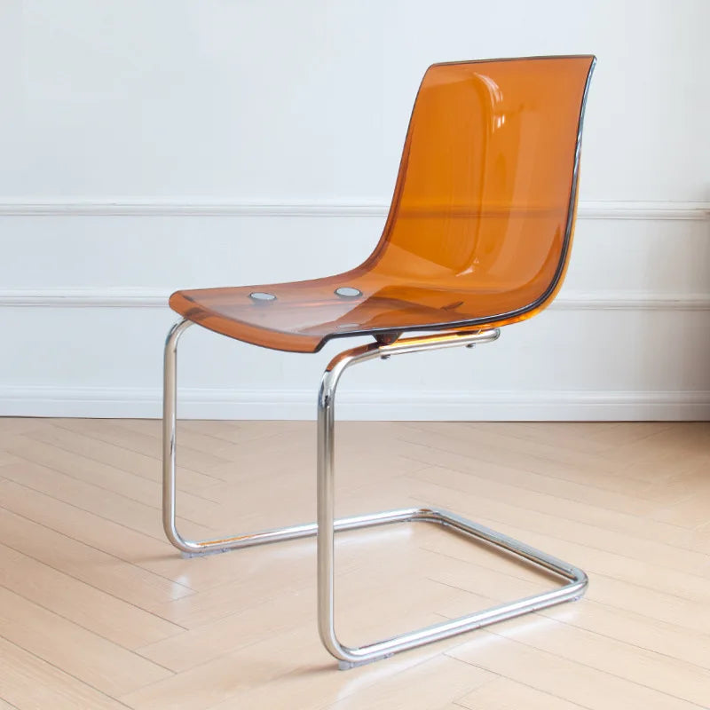 Transparent Acrylic Toyas Chair, Home Backrest Dining Chair, Nordic Minimalist Designer Desk, Coffee Shop Dining Table Chairs