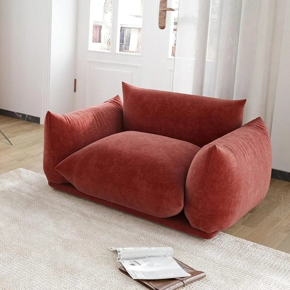 Comfy Sofa Couch with Thick Cushion, Chenille Single Accent Chair Deep Seat Couches, 50" Plush Sofas Furniture, Room Chairs