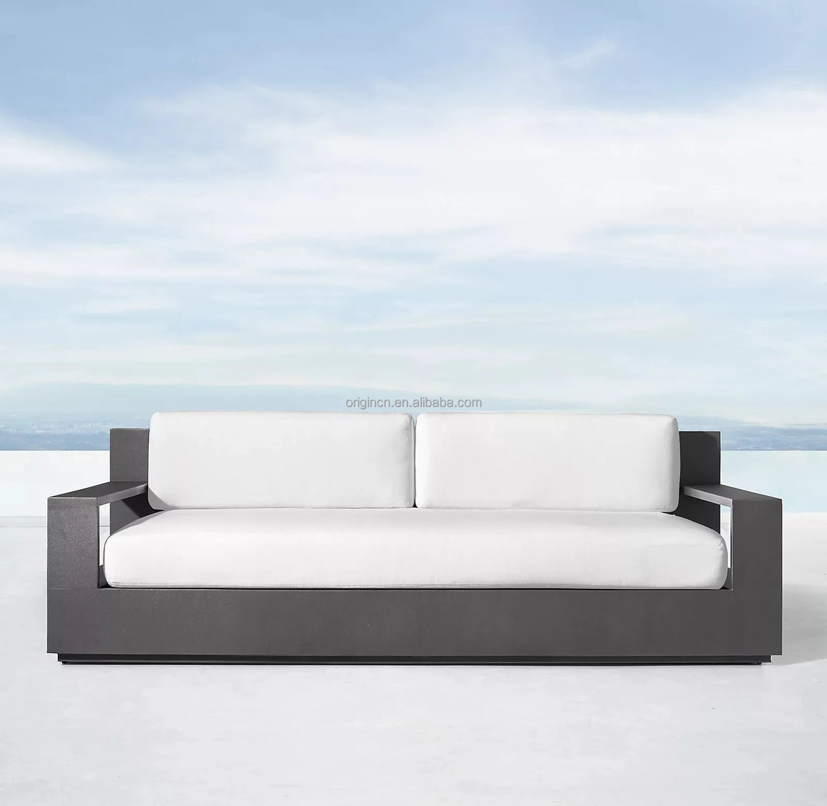 Patio Sectional Conversation Set Outdoor Lounge Set Luxury Furniture Corner All Weather Couch Aluminum Frame Garden Sofa