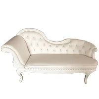 All White Antique King High Back Royal Sofa Baroque Queen Beauty Pedicure Large Acrylic Seat