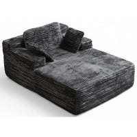 Sofa Bed with Side Pocket, 67 Oversized Corduroy Couch, Reading Chaise Lounge, Deep Seat Boneless Couches for Living Room, No A