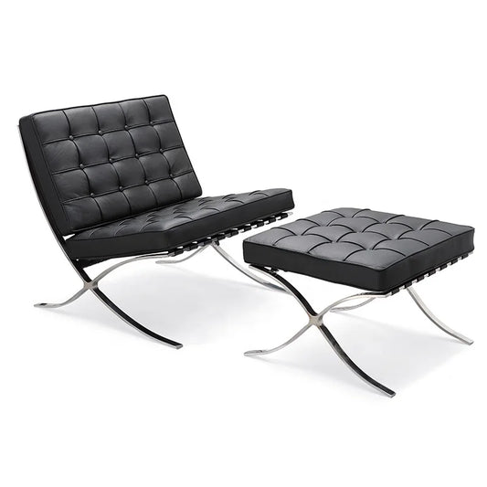 Comfortable Ergonomic Living Room Chair with Genuine Leather Backrest for Study, Cafe, and Gaming Use