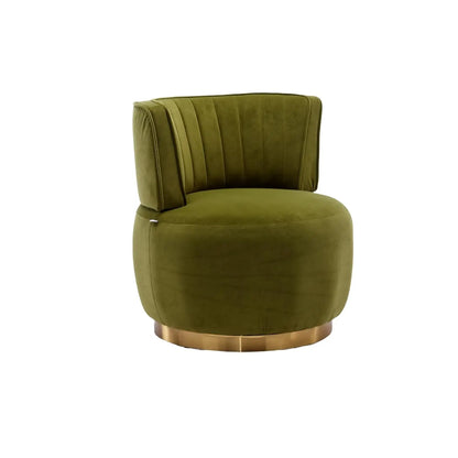 Modern Velvet Swivel Barrel Chair, 360 Degree Plush Upholstered Round Armchair with Wide Seat, Cozy Lounge Chair, Customized