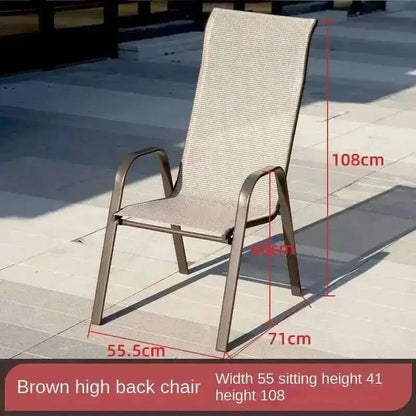 High Modern Back Garden Chairs Nordic Waterproof Comfortable Dining Garden Chairs Back Italian Style Mueble Jardin Furniture