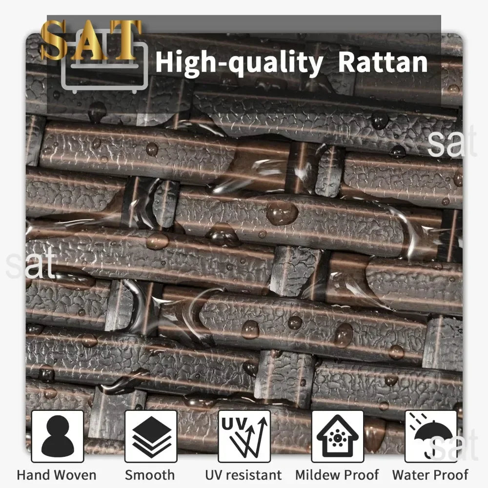 %a Camping Outdoor Indoor Backyard Porch Garden Poolside Balcony Use (Beige) Patio Furniture Outdoor Set Nature Hike Table Sets