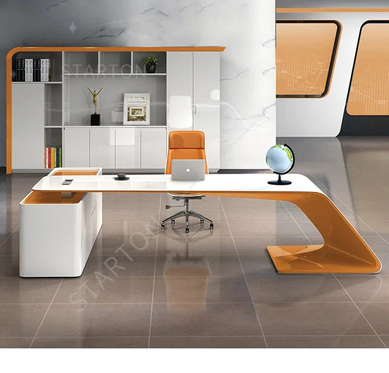 European Style Fashion Company Ceo Desk Modern Design Office Furniture L Shape Design Office Table Wooden Office Desk