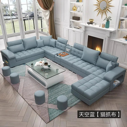 Luxury Minimalist Sofa Multifonction Sectional Storage Massage Sofa Modern Living Room Muebles Para El Hogar Home Furniture