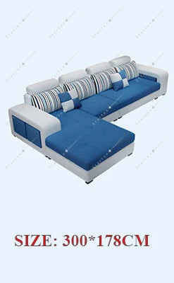 Modern Style Fabric Sectional Sofa Cum Bed Couch Living Room Sofas Set Home Luxury U Shaped Corner Sofa Set 7 Seater