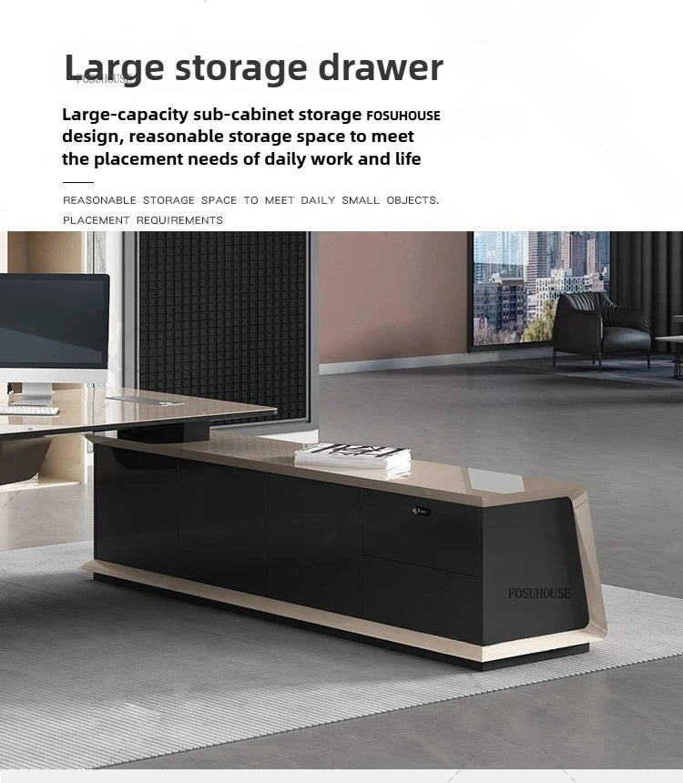 Minimalist Luxury Boss Office Desks Work Desk Corner Executive Table Home Study Desktop Computer Table for Office Furniture