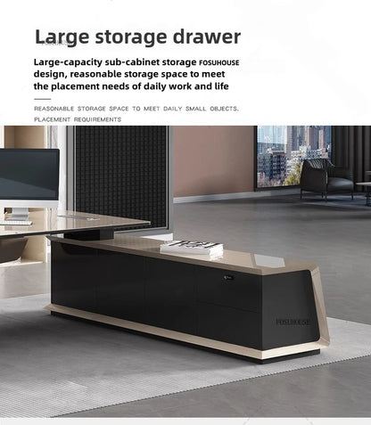 Minimalist Luxury Boss Office Desks Work Desk Corner Executive Table Home Study Desktop Computer Table for Office Furniture
