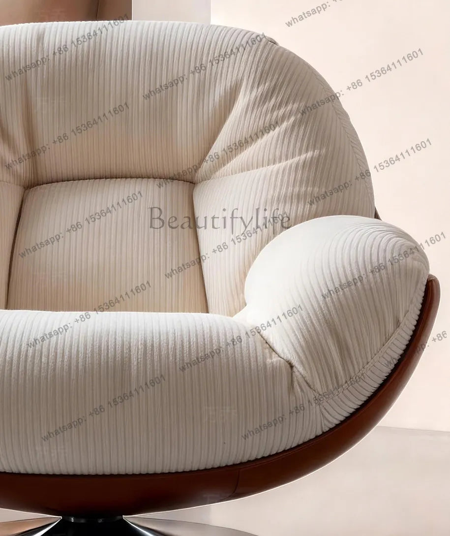 yj9 Medieval sofa chair living room balcony household light luxury high-end nest chair fabric single rotation
