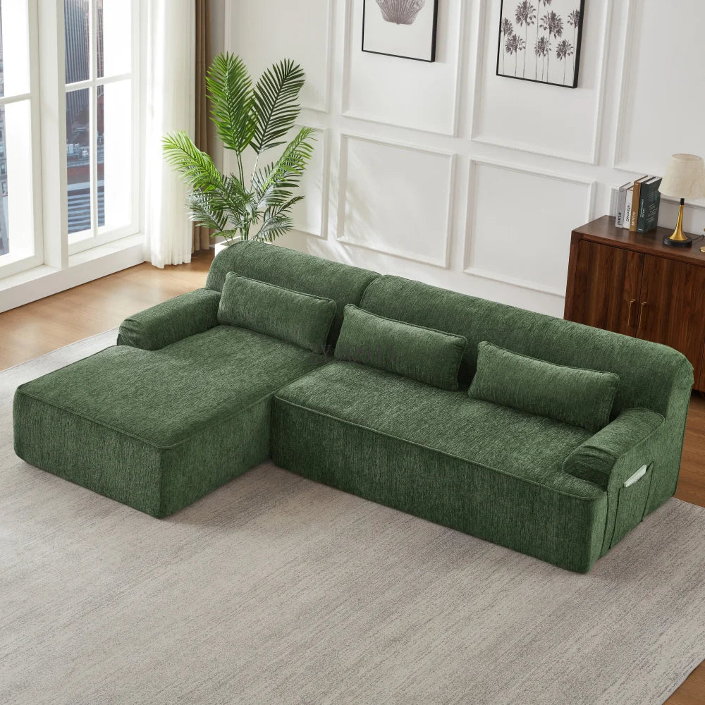 L-shaped luxury cross-section oversized sofa, simple design, living room apartment reception comfortable sofa