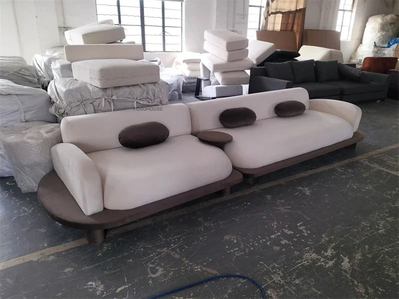 Italian Fabric Living Room Sofas Home Corner Creative Recliner Back Sofa Designer Pebble Sofa Bed Nordic Living Room Furniture L
