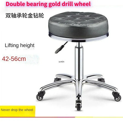 Beauty Stool,Hair Salon,Rotating Lift,Hair Salon Chair,Pulley,Nail Art, Hair Cutting, Round Stool, Exclusively for Beauty Salons