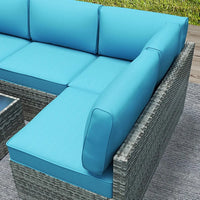 weather-resistant cushions for wicker sectional patio furniture sets