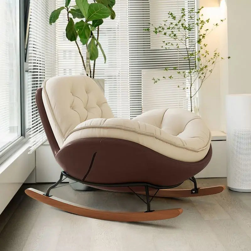 Thickened Penguin Rocking Chair Balcony Sofa Home Bedroom Leisure Chair Wide