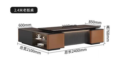 Boss Office President's Desk Light Luxury Advanced Sense Large Class Desk Furniture Chairperson's Office Desk And Chair Combinat