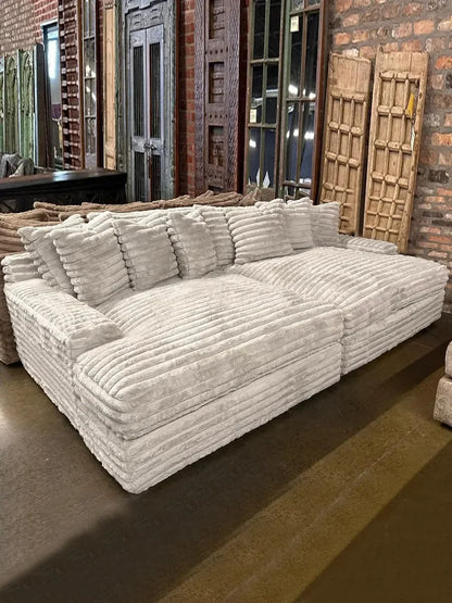 Hot Sales Thick Striped Corduroy Modular Sofa Set Furniture