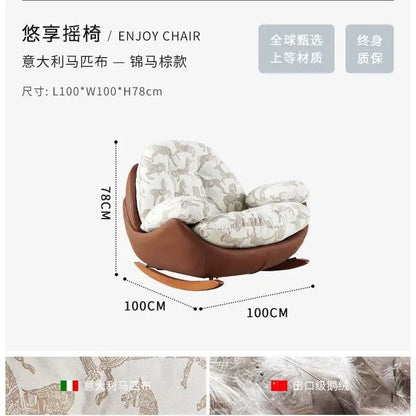 Lazy sofa rocking chair adult medieval balcony household single leisure living room lazy rocking sofa recliner