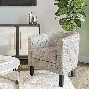 Leather-Clad Club Chairs with Padded Seats for Living Rooms, Bedrooms, and Waiting Areas in Black