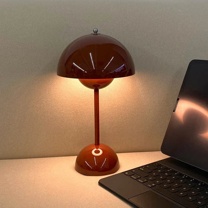 Nordic modern minimalist bedroom bedside lamp creative  flower bud cream style small table