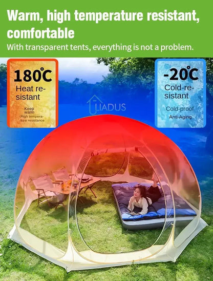 Portable Spherical Tents 360 Degree Panoramic Window Outdoor  Transparent Camping Tent 4-8 Person Star Dome TentSun Room Tents
