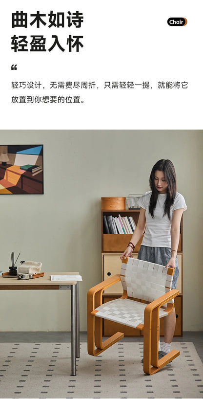 Pre-loved Solid Wood Armchair Dining Chair Home Fashion Comfort Retro Back Chair Esthetisch En Duurzaam Dining Room Furniture