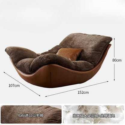 Italian light luxury designer creates reclining chair Italian modern simple living room leisure chair