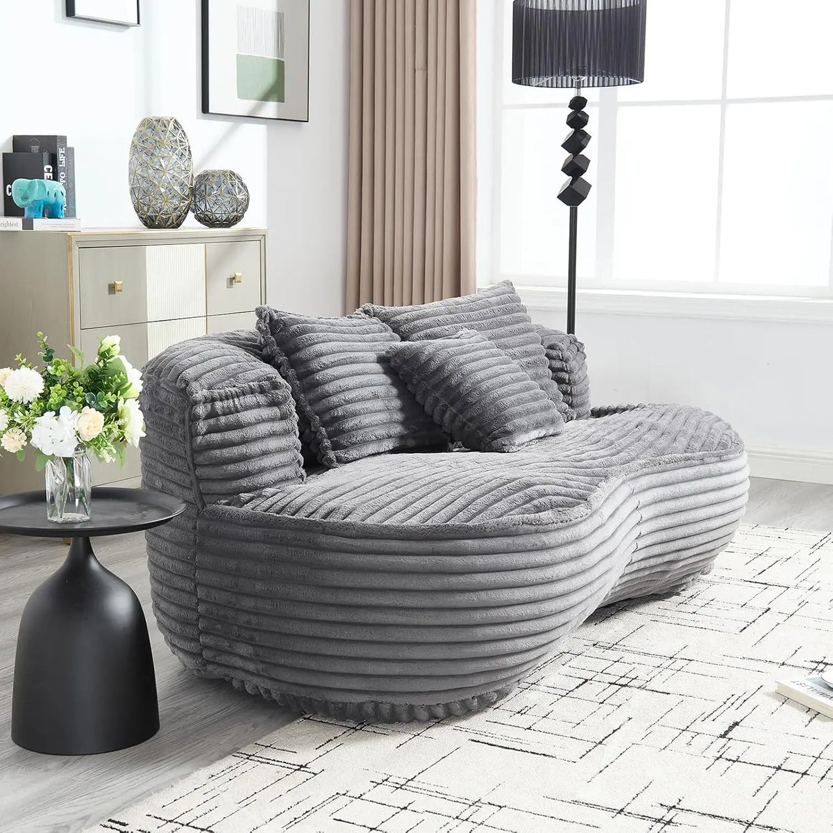 OEM/ODM Compression Sealed Vacuum Package Living Room Bedroom Memory Foam Lazy Sofa Bean Bag Couch