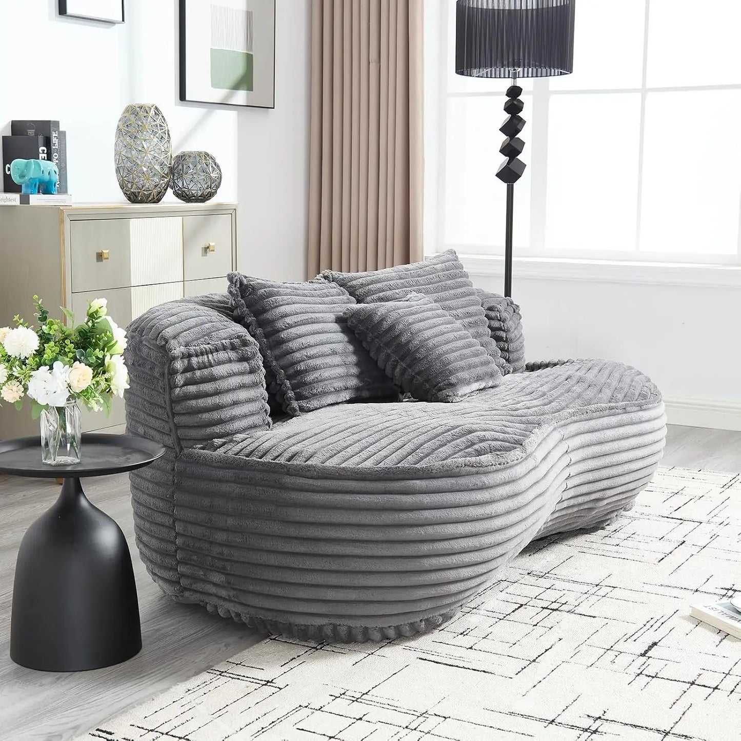 OEM/ODM Compression Sealed Vacuum Package Living Room Bedroom Memory Foam Lazy Sofa Bean Bag Couch