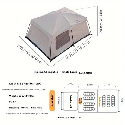 Mountainhiker Tent outdoor camping overnight two-bedroom portable thickened field awning camping equipment family gathering